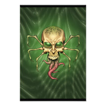 Große Cthulhu alien-Spinnen-Schädel Lovecraftian K Foto