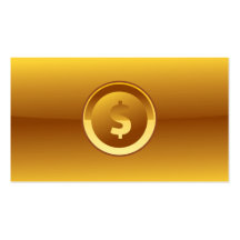 Große Dollar-Zeichen-Buchhaltungs-GoldVisitenkarte