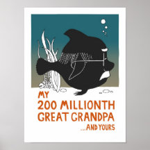 Große Großvaterfische Plakat