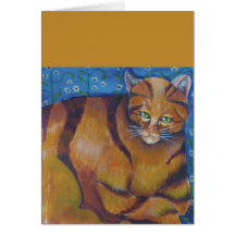 große orange Katze Karten