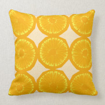 Große orange Scheiben Zierkissen