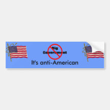 Große Regierung ist Anti-Amerikanisch Auto Sticker