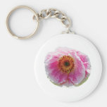 Große rosa Mohnblume Schlüsselanhänger