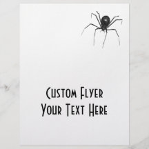 Große schwarze gruselige Spinne 3D Personalisierte Flyer