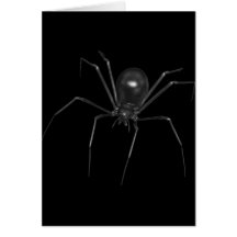Große schwarze gruselige Spinne 3D Karte