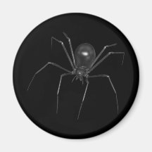 Große schwarze gruselige Spinne 3D Kühlschrankmagnet