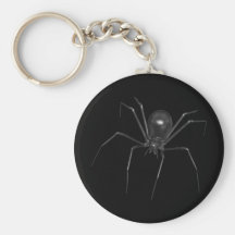 Große schwarze gruselige Spinne 3D Schlüsselbänder