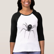 Große schwarze gruselige Spinne 3D Tshirts