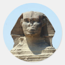 große Sphinx Gisehs Runde Aufkleber