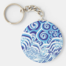 Große Welle Keychain Schlüsselbänder