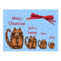 großer Bonze rufus Weihnachtsschnee Postkarte
