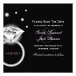 Großer Diamant-Ring Save the Date Individuelle Einladungen