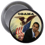 Großer Flaggen-Knopf Obama Eagle Anstecknadelbuttons