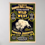 Großer Pawnee Bill1903 - Vintager wilder Westen Plakatdrucke