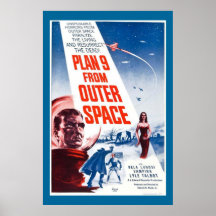 Großer Plan 9 Weltraum-vom Vintagen Film-Plakat