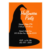 Großer schwarzer Halloween-Hut Personalisierte Ankündigung