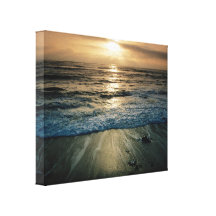 Großer Sur Sonnenuntergang Gespannter Galeriedruck