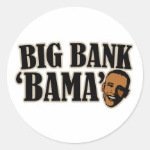 Großes Bank Bama AntiObama lustiges politisches Runder Aufkleber