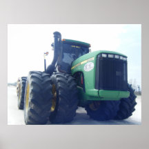 Großes grünes Traktor-Plakat