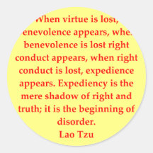 großes Lao Tzu Zitat Runde Aufkleber