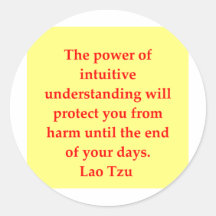 großes Lao Tzu Zitat Runder Aufkleber