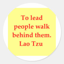 großes Lao Tzu Zitat Runder Sticker
