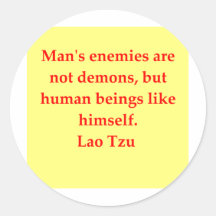 großes Lao Tzu Zitat Runder Sticker