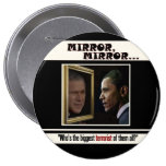 Größter Terrorist: Bush oder Obama? Anstecknadelbuttons