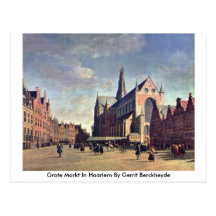 Grote Markt in Haarlem durch Gerrit Berckheyde Postkarte