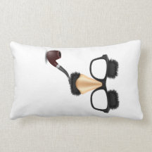Groucho Schnurrbartrohr Zierkissen