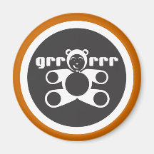 Grr Teddybär Kühlschrankmagnete