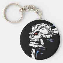 Gruben-Durchlauf-Schädel Keychain Schlüsselband