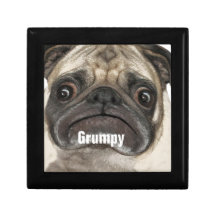 Grumpy Puggy Gifts Keepsake Boxes