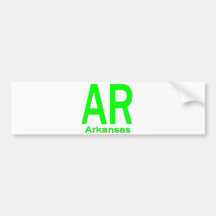 Grün AR Arkansas Autosticker