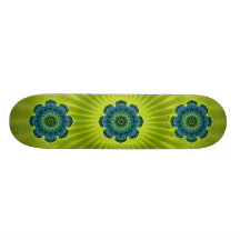 Grün-blaue | hellgrüne Blume des Mandala Personalisiertes Deck