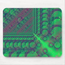 Grün-blaues Fraktale mousepad
