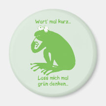 Grün Denken Kühlschrankmagnet