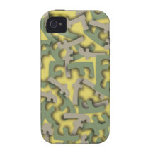 Grün des Buchstabe-F Case-Mate iPhone 4 Hülle