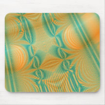 Grün-orange Fraktale mousepad
