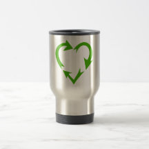 Grün recyceln Herz Tee Tassen