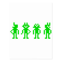 Grün RoboterPixel Postkarten