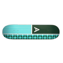 Grün u. Türkis-Tupfen Personalisiertes Skateboarddeck