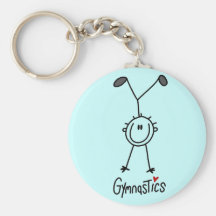 Grundlegende Strichmännchen-Gymnastik-T-Shirts und Schlüsselanhänger