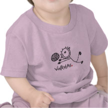 Grundlegende Strichmännchen-Volleyball-T-Shirts un