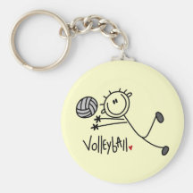 Grundlegende Strichmännchen-Volleyball-T-Shirts un Schlüsselband