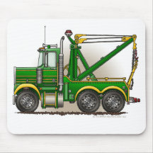 Grüne Abschleppwagenwrecker-Mausunterlage Mousepad