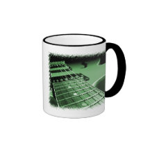 Grüne E-Gitarren-Nahaufnahme Tasse