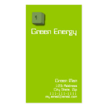 Grüne Energie-Visitenkarten