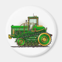 Grüne große Bulldozer-Traktor-Magneten