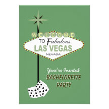 Grüne Las- VegasJunggeselinnen-Abschieds-Einladung